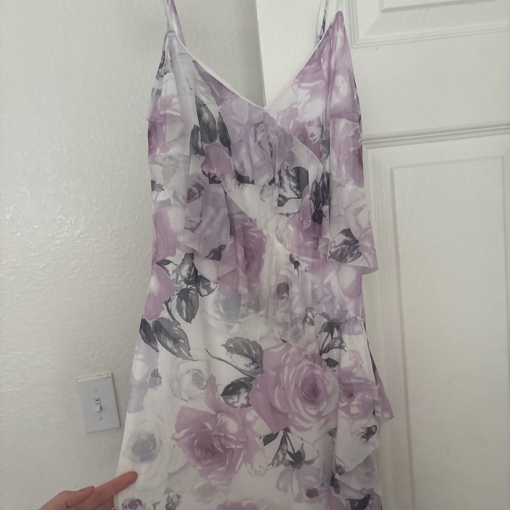 BCX Lavender and White Floral dress